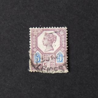 5p 5d Queen Victoria Qv Postage Stamp 1880s Violet Blue Great Britain Gb Rare