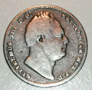 Rare 1834 Britain Silver Sixpence 6d - William Iv -