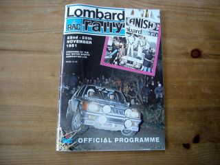 Lombard British Rac Rally 1981 Programme,  Rare,
