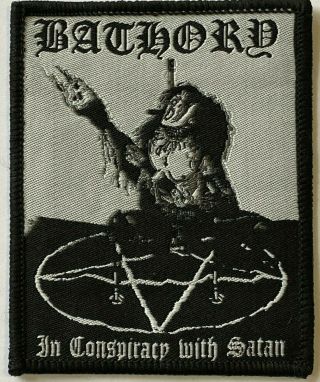 Bathory - In Conspiracy With Satan - Woven Patch Rare Black Metal Quorthon