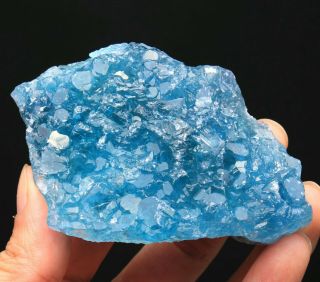 208g Rare Transparent Blue Cube Fluorite Crystal Mineral Specimen/China 256 2