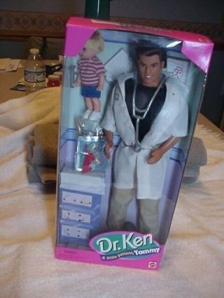 Dr.  Ken With Patient Tommy Doll By Mattel 18898 Vintage 1997 Nib