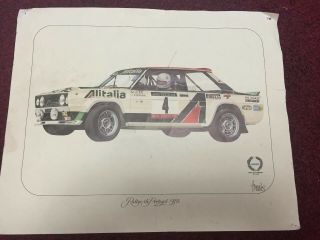 Stuart Spencer”trauts”car Prints Mintex International 78 Rallye De Portugal Rare