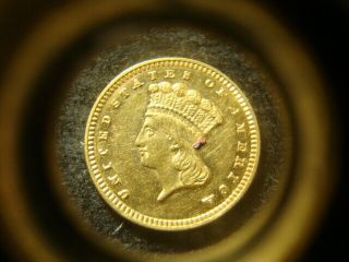 1878 Au Ty Lll Three Gold $1.  00 Dollar Rare Date Coin Wzx