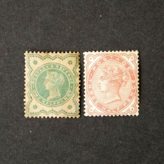 Gb Great Britain Stamps Queen Victoria Qv 1880s 1.  5p Fine Rare Rose