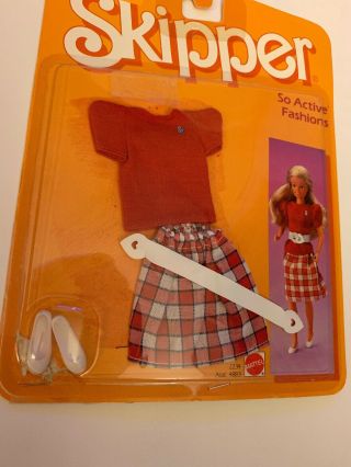 1985 Skipper So Active Fashion Plaid Skirt Red Top White Belt Shoes