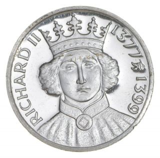 Rare King Richard Ii.  925 Sterling Silver - Round Limited Edition Series 024