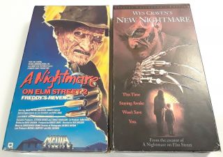 Nightmare On Elm Street 2,  Wes Cravens Nightmare (2 Vhs) Rare Horror 1st Ed