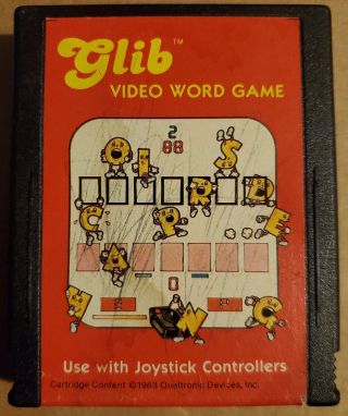 Atari 2600 Glib Video Word Game Rare Htf