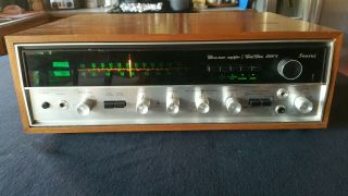 Vintage Sansui 5000x Stereo Am/fm Receiver W/ Wood Case For Repair Rare