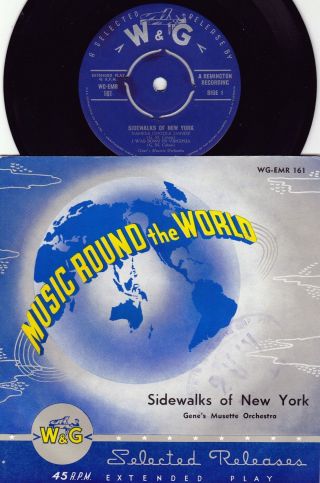 Gene’s Musette Orchestra Rare Oz Ep Music Round The World Vg,  ’56 W&g Jazz