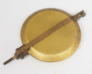 Antique Brass Pendulum Mantle Desk Clock Good Spares 7.  5cm Long 4.  5cm Diameter
