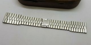 Rare 22 Mm Nsa Stainless Steel Watch Strap Bracelet Band Fit Heuer Monaco
