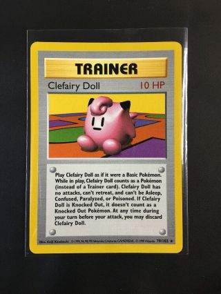Pokémon Tcg - Clefairy Doll Shadowless - Base Set 70/102 Rare