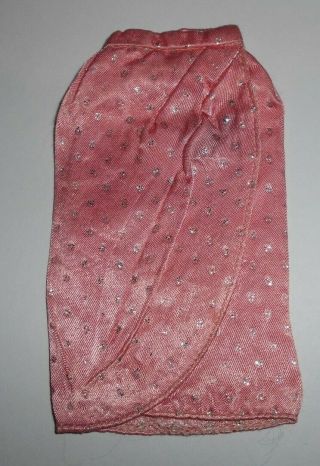 Barbie.  Vintage 1963 Pink Satin Wrap Skirt