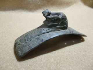 Rare Engraved Hopewell Turtle Pipe