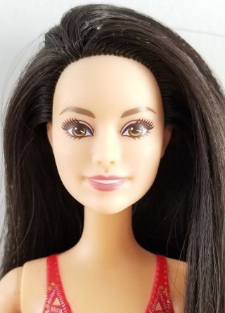 Mattel Barbie Raquelle Doll Asian Ethnic Black Hair Hard To Find Rare Swimsuit