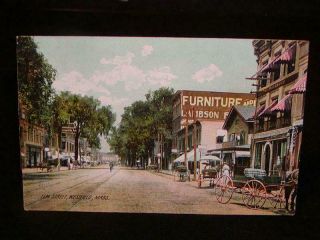Antique Postcard - Westfield,  Ma.  C1905 - 10 Era,  Elm Street,  Lambson Furniture