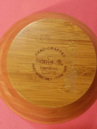 Vintage wooden bowl,  Signed.  Hand crafted. 3