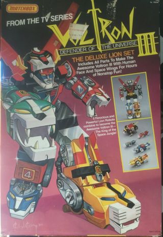 Vintage 1984 Matchbox Voltron Iii Deluxe Lion Set Defenders Of The Universe,  Box