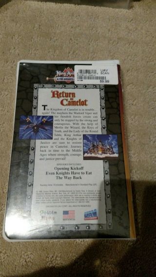 KING ARTHUR & THE KNIGHTS OF JUSTICE RETURN TO CAMELOT RARE VHS 3