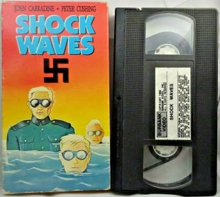 " Shock Waves " Vhs Movie (1999) John Carradine Wwii Horror Nazi Rare Oop