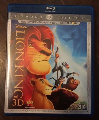 Rare Disney The Lion King Diamond Edition Blu Ray 3d 2d Dvd 4 Discs Simba