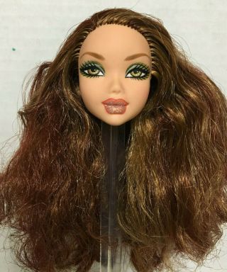 Barbie My Scene Chelsea Doll Head Auburn Red Highlighted Hair Rare