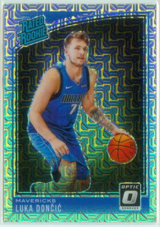 2018 - 19 Donruss Optic Rated Rookie Choice Mojo Silver Prizms Luka Doncic Rc Rare