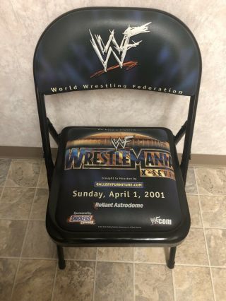 Wwf Wrestlemania X - Seven Ppv Chair Wm 17 Authentic Rare Ringside Chair