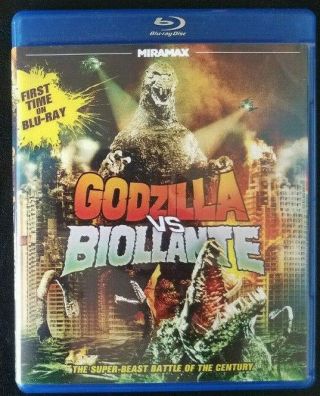 Godzilla Vs Biollante Bluray Miramax Very Rare & Oop Ghidorah Mothra Rodan