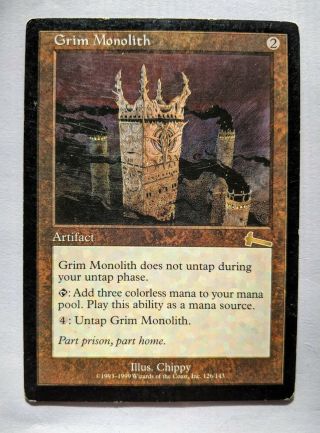 1x Grim Monolith - Mtg Magic The Gathering Moderate Play Urza’s Legacy Rare