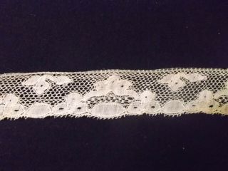 Antique Net Lace Dainty Trim Doll Vintage Sewing Crafts 3 Yds X 1 3/8 "