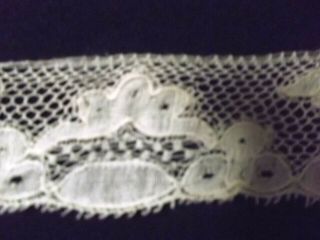 Antique net Lace Dainty Trim Doll Vintage Sewing Crafts 3 yds x 1 3/8 