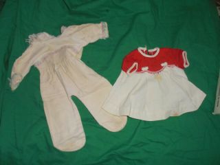 Doll Clothes ✿ Vintage 1 Pc Sleeper & Dress For Small To Med Doll