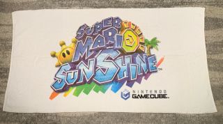 Rare Mario Sunshine Brothers Toys - R - Us Promo Beach Towel Gamecube Nintendo