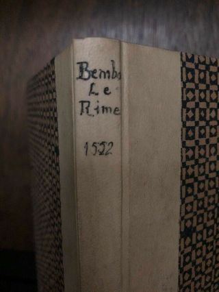 Pietro Bembo ' s Great Literary Tribute To Petrarch 1552 Italian Rare Edition Book 3