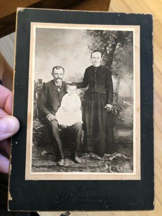 Rare 1890’s Cabinet Card Photo Vincent Dylla & Wife Of San Antonio Texas