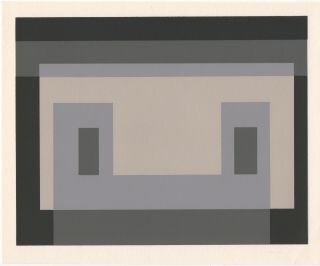 Rare Josef Albers Serigraph/silkscreen 1970 Variants,  Städtische Kunsthalle