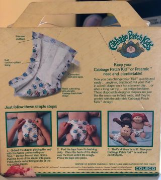 Vintage Cabbage Patch Kids Disposable Designer Diapers 1984 2