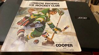London Pheonix V Southampton Vikings - - Ice Hockey Programme - - 25th Mar 1978 - - Rare