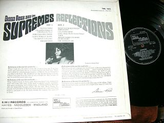 DIANA ROSS & THE SUPREMES - Reflections,  RARE ORIG 1968 UK MONO LP/ inner 2