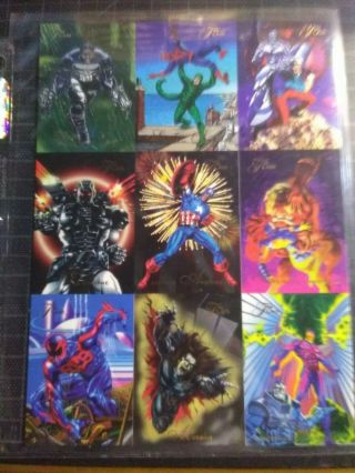 1994 Marvel Flair Annual Promo Trading Card Sheet Very Rare M/nm Uncut Vhtf