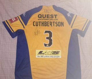 Rare Leeds Rhinos 20 Years Signed Jersey Shirt 3xl Rugby League,  Match Wore? 3