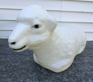 Empire Nativity Blow Mold Rare 28 " Length Lamb,  Sheep Yard Christmas Decoration