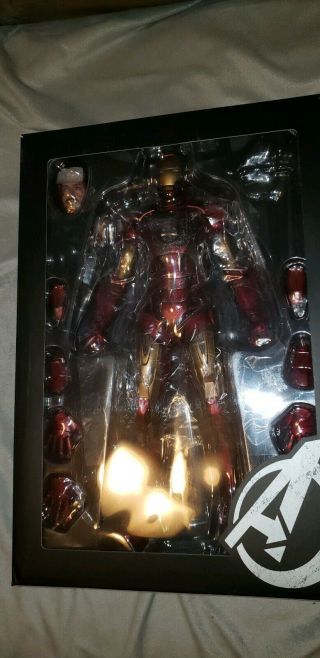 (us) Hot Toys 1/6 Avengers Mms196 Iron Man Mk7 Mark Vii Battle Figure