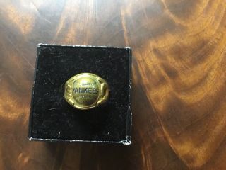 Rare Vintage 1940’s York Yankees Gold Colored Metal Adjustable Ring