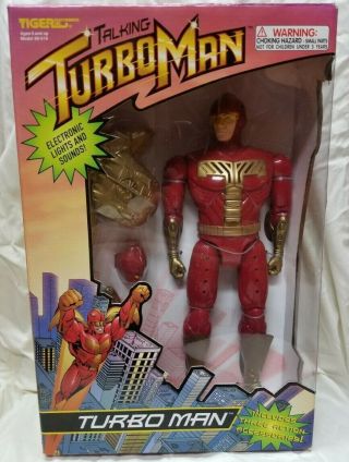 Tiger Electronics Turbo Man 13 Inch Action Figure 1996 Jingle All The Way