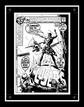 Joe Kubert Our Fighting Forces 137 Rare Production Art Cover