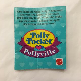 Rare Vintage Polly Pocket Pollyville Leaflet Advertisement Booklet Brochure